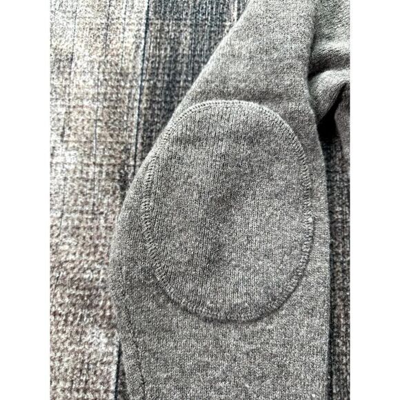 J Crew Mens Large Brownish Grey Lambs Wool Plaid Full Zip Sweater Jacket - Picture 7 of 9